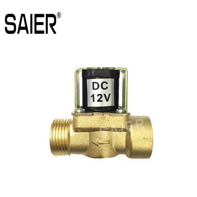 G1/2" Water Solenoid Valve DC12V Brass Material for Hot Water Heater Control Machine Meter SEN-SZ21FA